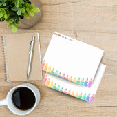 Custom Teacher Sticky Notes – kleurrijk potlood