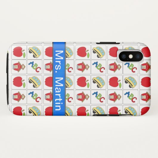 Custom Teacher's iPhone Case (Achterkant (horizontaal))