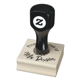 Custom Teachers Stamp! Vanaf het bureau van 2x2 Rubberstempel