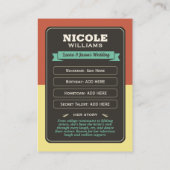 Custom Team Bride Trading Kaart, Bruidsmeisjes ges Contactkaartje (Achterkant)