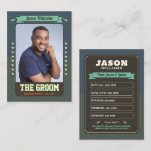 Custom Team Groom Kaarten Groomsmen Trading Kaarte Contactkaartje