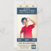 Custom Team Kleuren Sporting Event Ticket Verjaard Kaart (Voorkant)