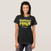 Custom Team Support Squad voor kinderkanker T-shirt (Voorkant volledig)