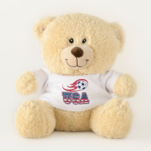 custom Teddy Bear - USA Fireball Football Jersey
