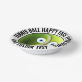 Custom Tennis Theme Party BLUE EYES Happy Face 7" Papieren Kommen (Gebogen)