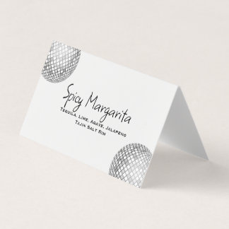 Custom Tented Drink Kaart Visitekaartjes