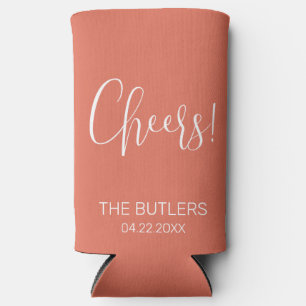 Custom Terracotta Bruiloft Seltzer Koelbox