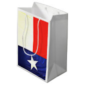 Custom Texas Flag Matte Gift Bag Medium Cadeauzakje (Achterkant Gekanteld)