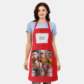 Custom text 8 photos white red schort (Gedragen)