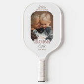 Custom Text and Photo Best Grandma Ever Pickleball Paddle (Achterkant)