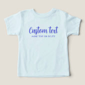 Custom Text Baby Bella Canvas Tri-blend Ice Blue (Design Recto)