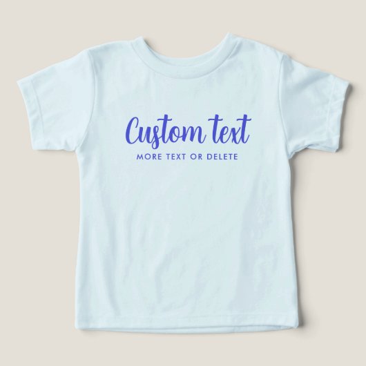 Custom Text Baby Bella Canvas Tri-blend Ice Blue (Design Recto)