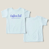 Custom Text Baby Bella Canvas Tri-blend Ice Blue (Design Recto & Verso)