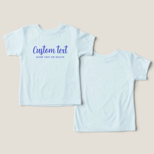 Custom Text Baby Bella Canvas Tri-blend Ice Blue (Design Recto & Verso)