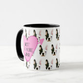 Custom Text Best Frenchie Mom Coffee Mug (Devant gauche)