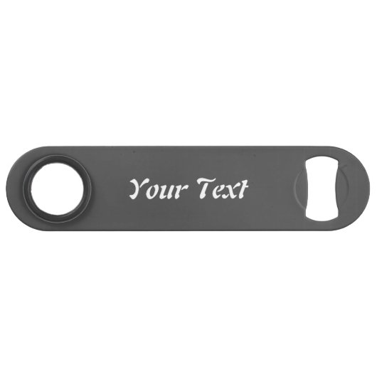 Custom Text Black Bar Key Bottle Opener Speed Flessenopener (Achterkant Horizontaal)