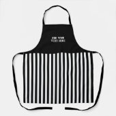 Custom text black white striped  schort (Voorkant)