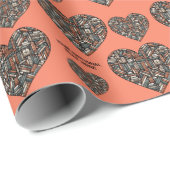 Custom Text Book Lover's Cadeaupapier (Rol Hoek)