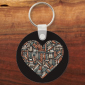 Custom Text Book Lover's Sleutelhanger (Voorkant)