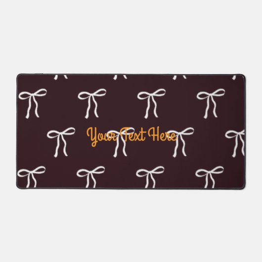 Custom Text Bow Ribbon Pattern Desk Mat (Voorkant)