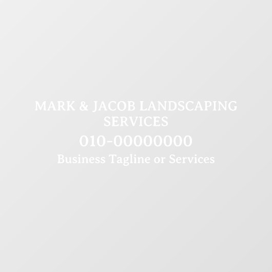 Custom Text Business Display Services Auto Vrachtw Raamsticker (Vel)