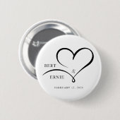 Custom Text Button Wedding Favor Personalized Gift (Voorkant /achterkant)