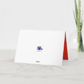 Custom Text Cartoon Elephant Family Christmas Feestdagen Kaart (Achterkant)