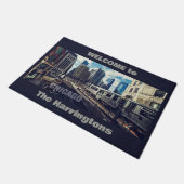 Custom Text Chicago USA Deurmat (Schuin)