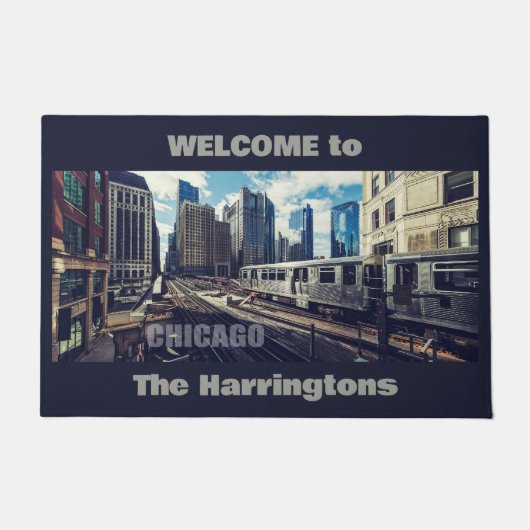 Custom Text Chicago USA Deurmat (Voorkant)