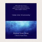 Custom Text Christian Church Pastor Personalized Visitekaartjes (Buitenkant ongevouwen)