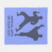 Custom Text & Color Martial Arts Fleece Deken (Voorkant (Horizontaal))
