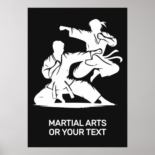 Custom Text & Color Martial Arts Poster (Voorkant)