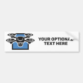 Custom Text Drone Bumpersticker (Voorkant)
