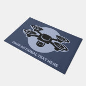 Custom Text Drone Deurmat (Schuin)