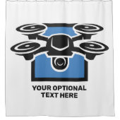 Custom Text Drone Douchegordijn (Voorkant)