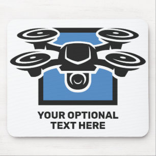 Custom Text Drone Muismat