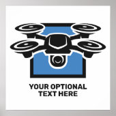 Custom Text Drone Poster (Voorkant)