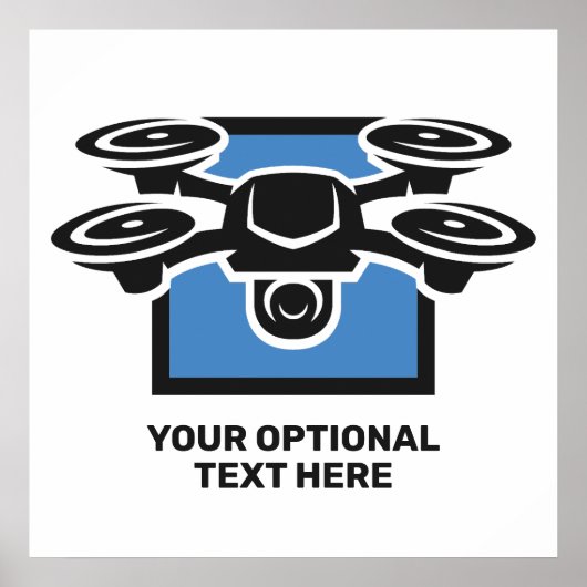 Custom Text Drone Poster (Voorkant)