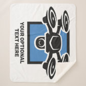 Custom Text Drone Sherpa Deken (Voorkant)