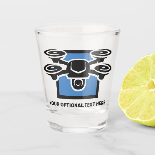 Custom Text Drone Shot Glas (Voorkant)