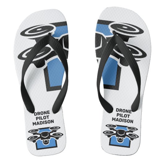 Custom Text Drone Teenslippers (Voetbed)