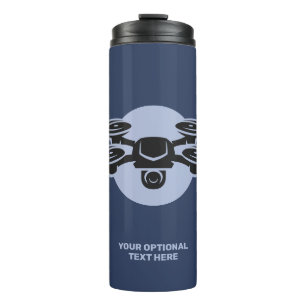 Custom Text Drone Thermosbeker
