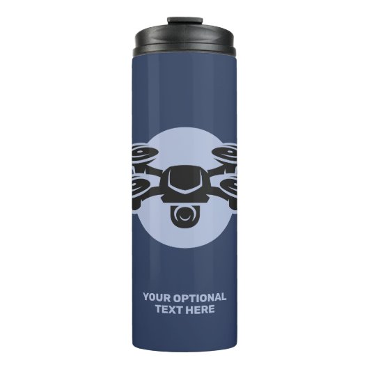Custom Text Drone Thermosbeker (Voorkant)