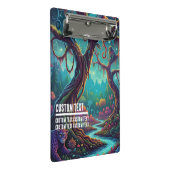 Custom Text Enchanted Forest Mystical Blue River Mini Klembord (Schuin)