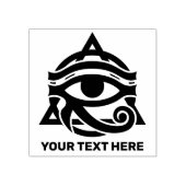 Custom Text Eye of Horus Rubberstempel (Afrduk)