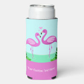 Custom Text Flamingo Love (Seltzer Achterkant)