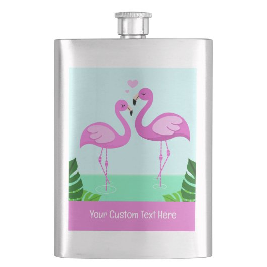 Custom Text Flamingo Love Flacon (Voorkant)