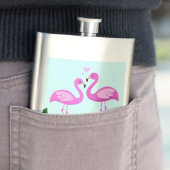 Custom Text Flamingo Love Flacon (Voorbeeld)