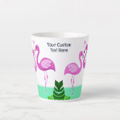 Custom Text Flamingo Love Latte Mok (Voorkant)