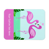 Custom Text Flamingo Love Magneet (Horizontaal)